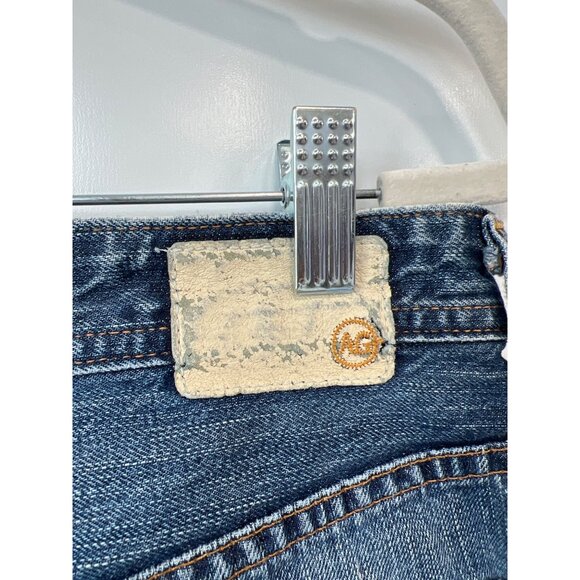 Adriano Goldschmied AG Protege Jean Size 32 Straight Blue Distressed Medium Wash - Picture 3 of 9